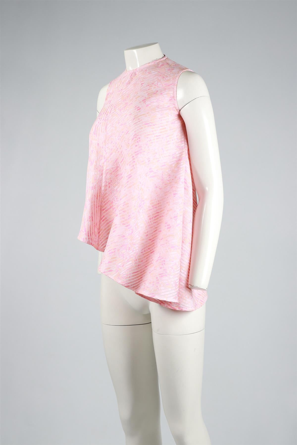 EUDON CHOI PINK SILK BLEND TOP UK 6