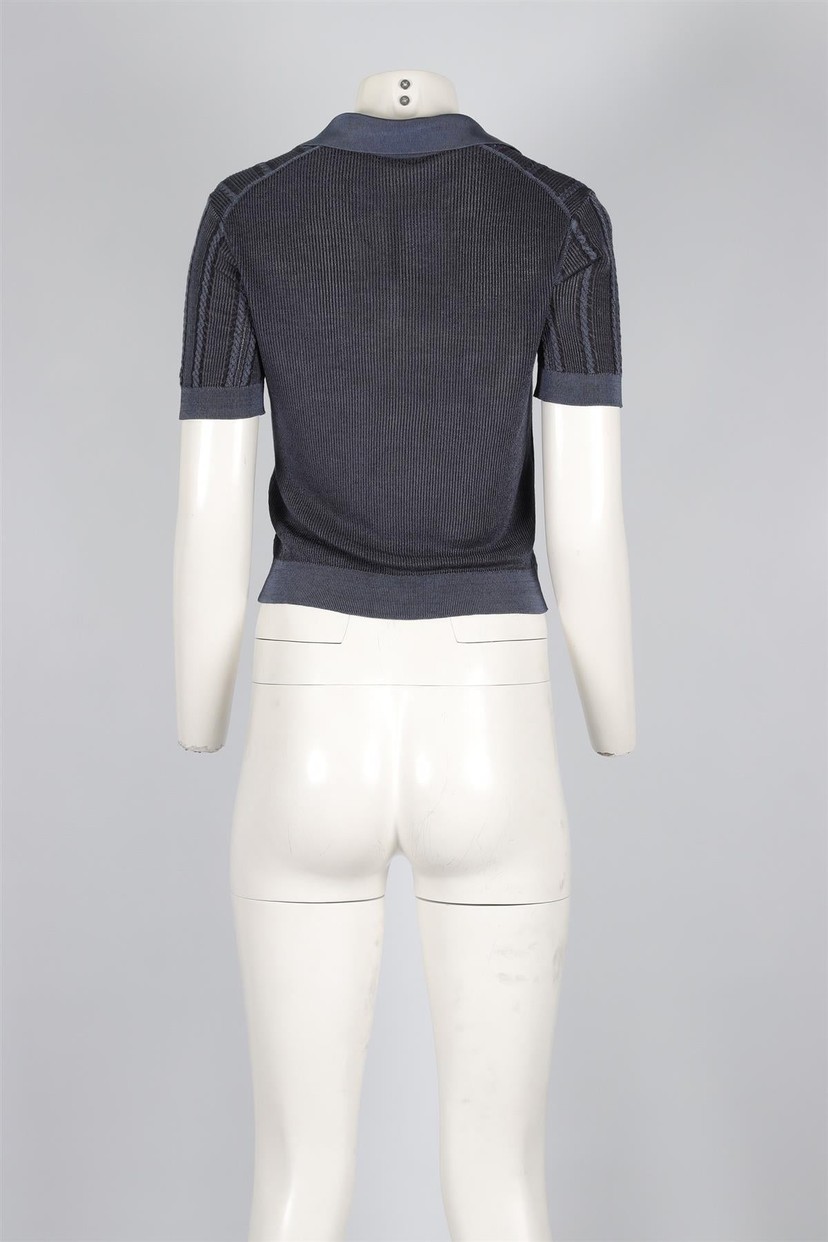 CHLOÉ BLUE KNIT TOP FR 36 UK 8