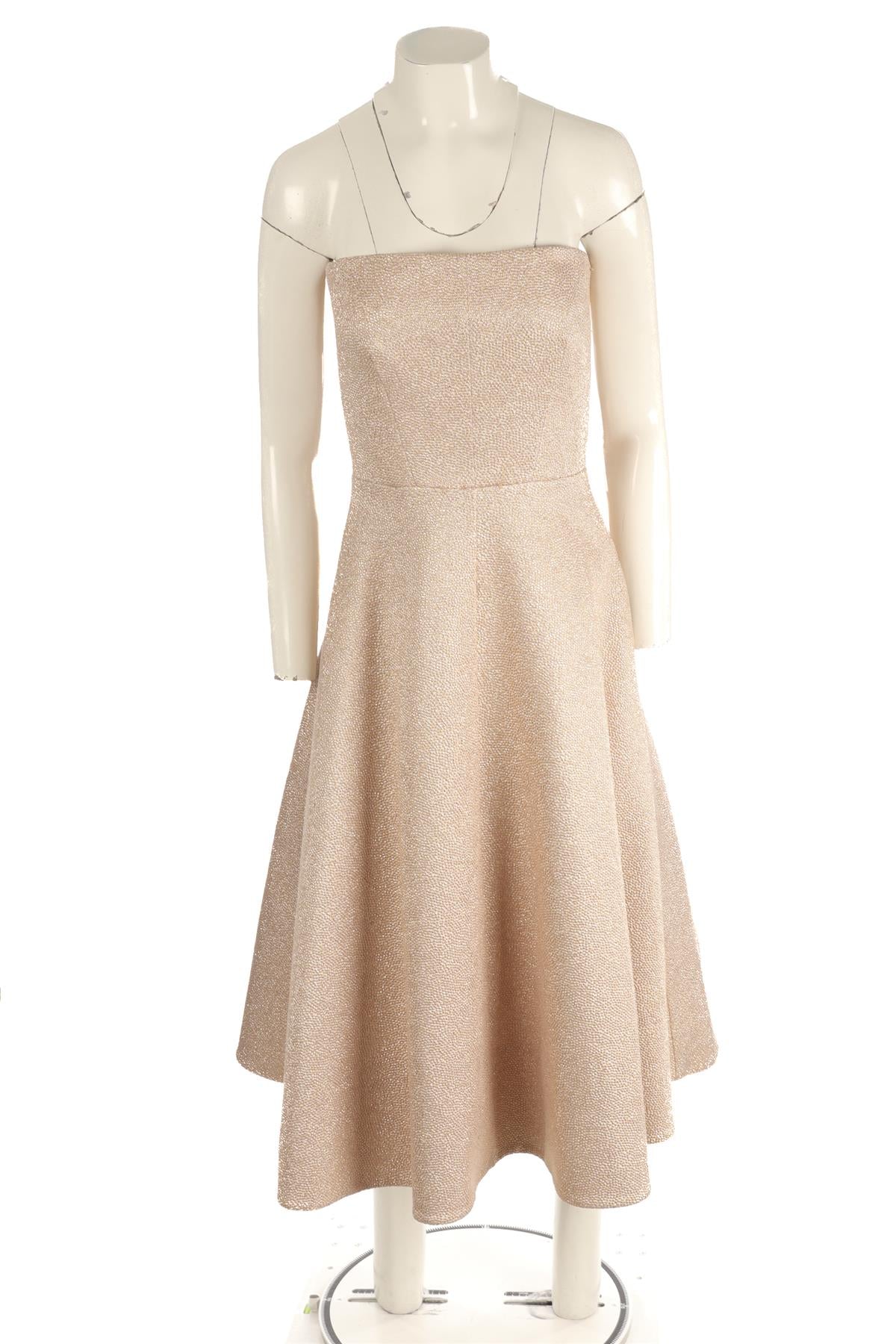 ROCHAS PINK JACQUARD MIDI DRESS UK 10