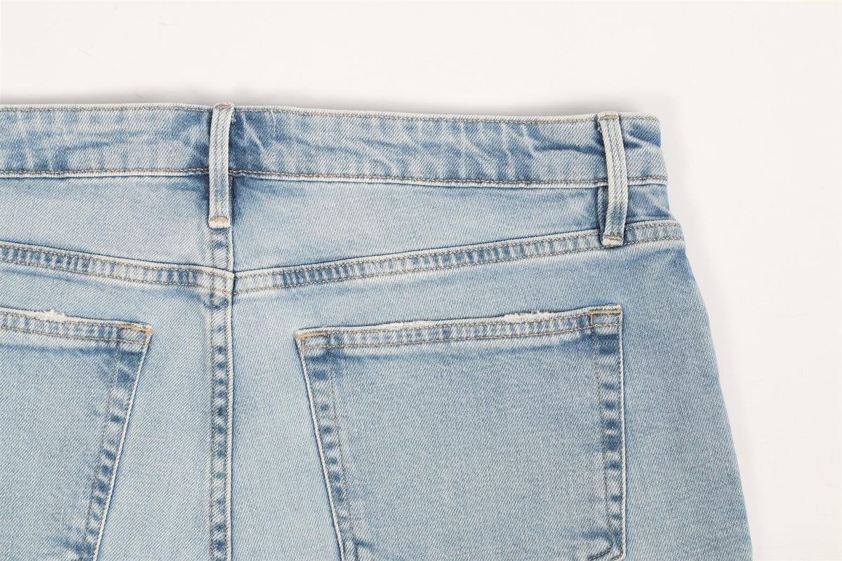FRAME HIGH RISE DENIM SHORTS W27 UK 8-10