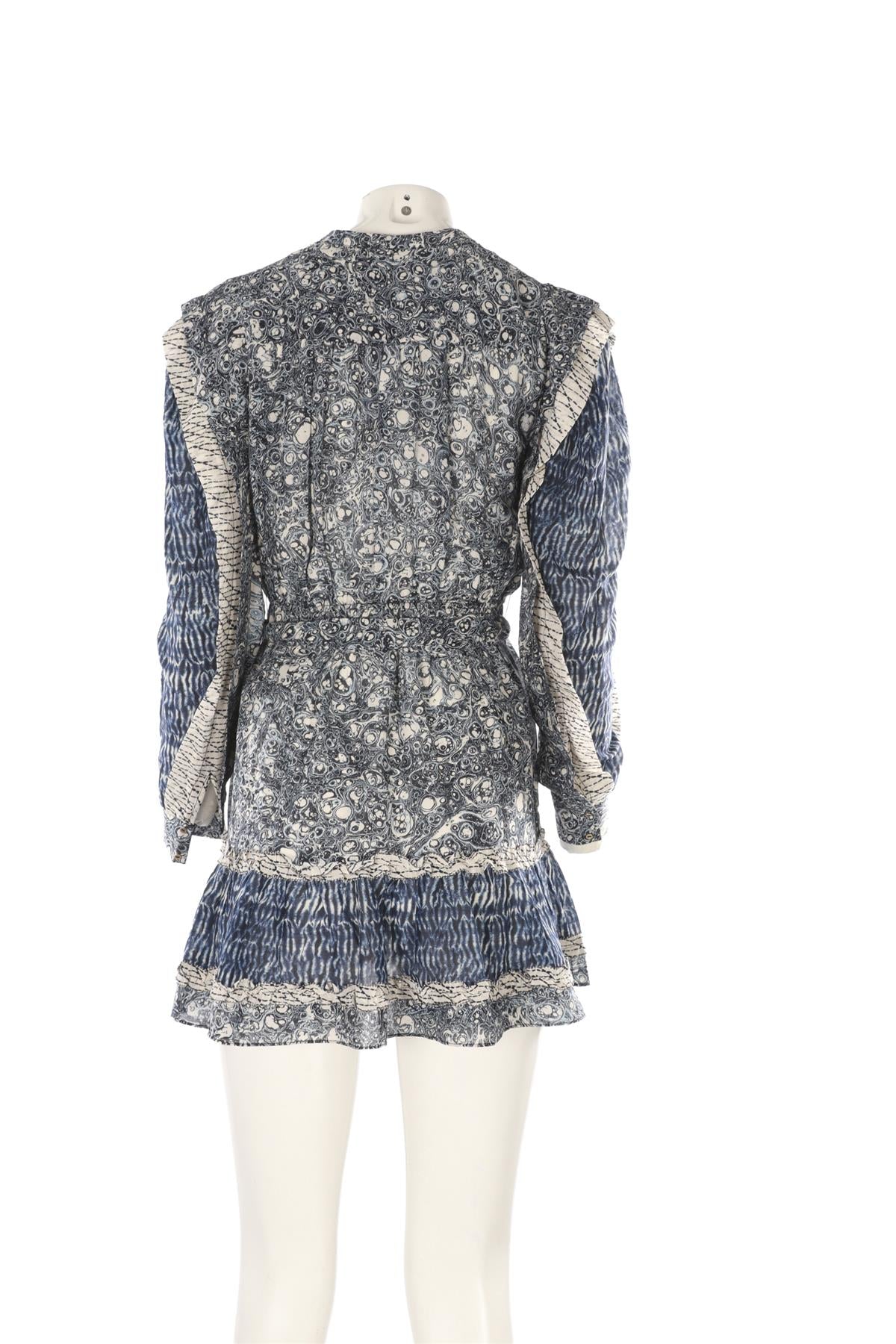 BLUE COTTON MINI DRESS