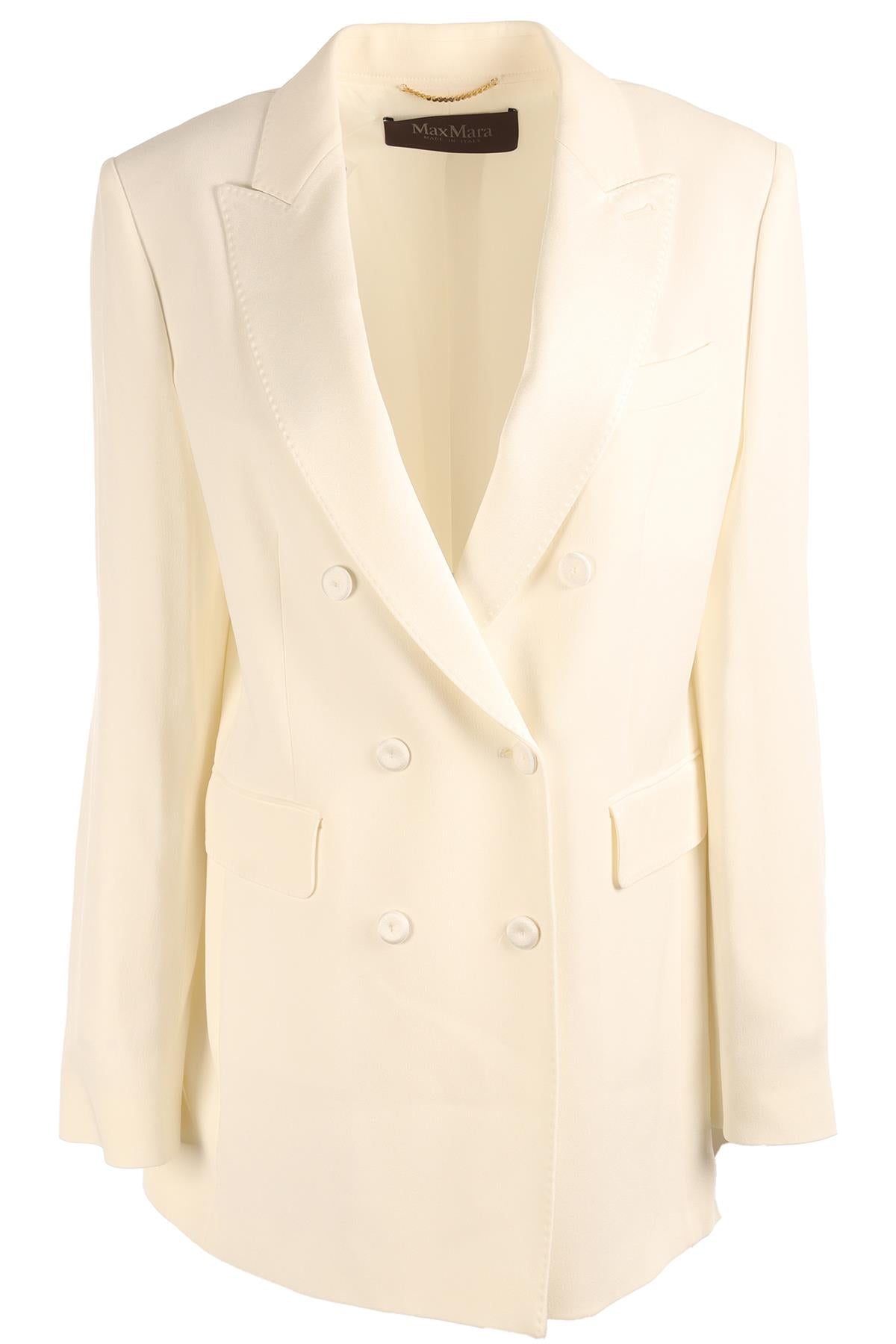 MAX MARA WHITE CREPE BLAZER IT 46 UK 14 US 10