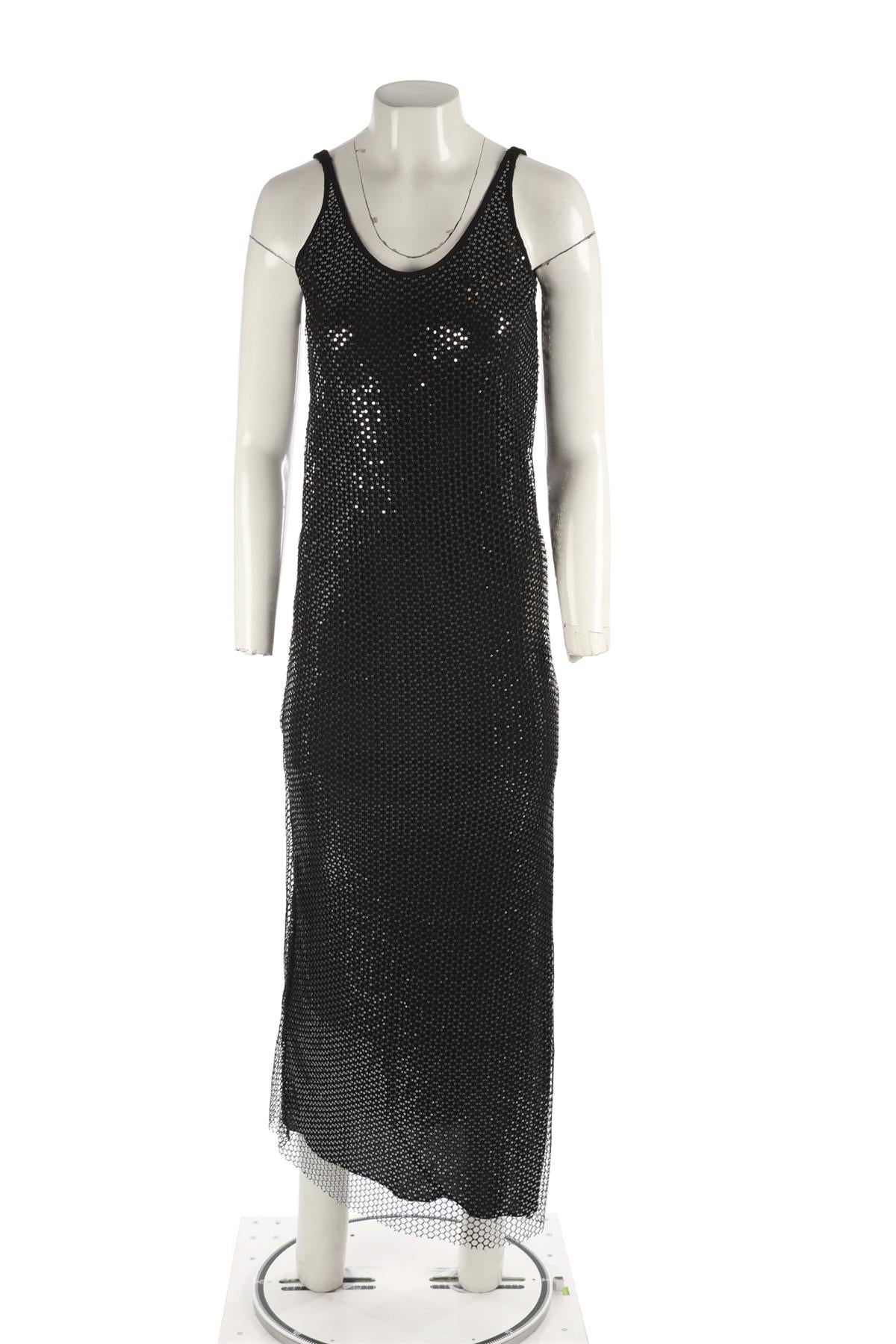 RAG & BONE BLACK SEQUIN MAXI DRESS XSMALL