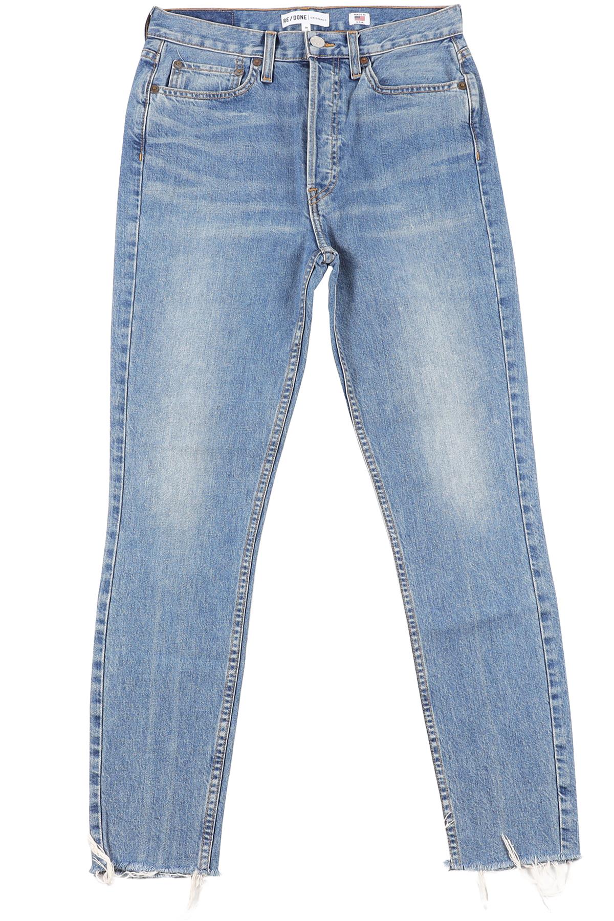 RE/DONE BLUE HIGH WAIST SKINNY JEANS W28 UK 10