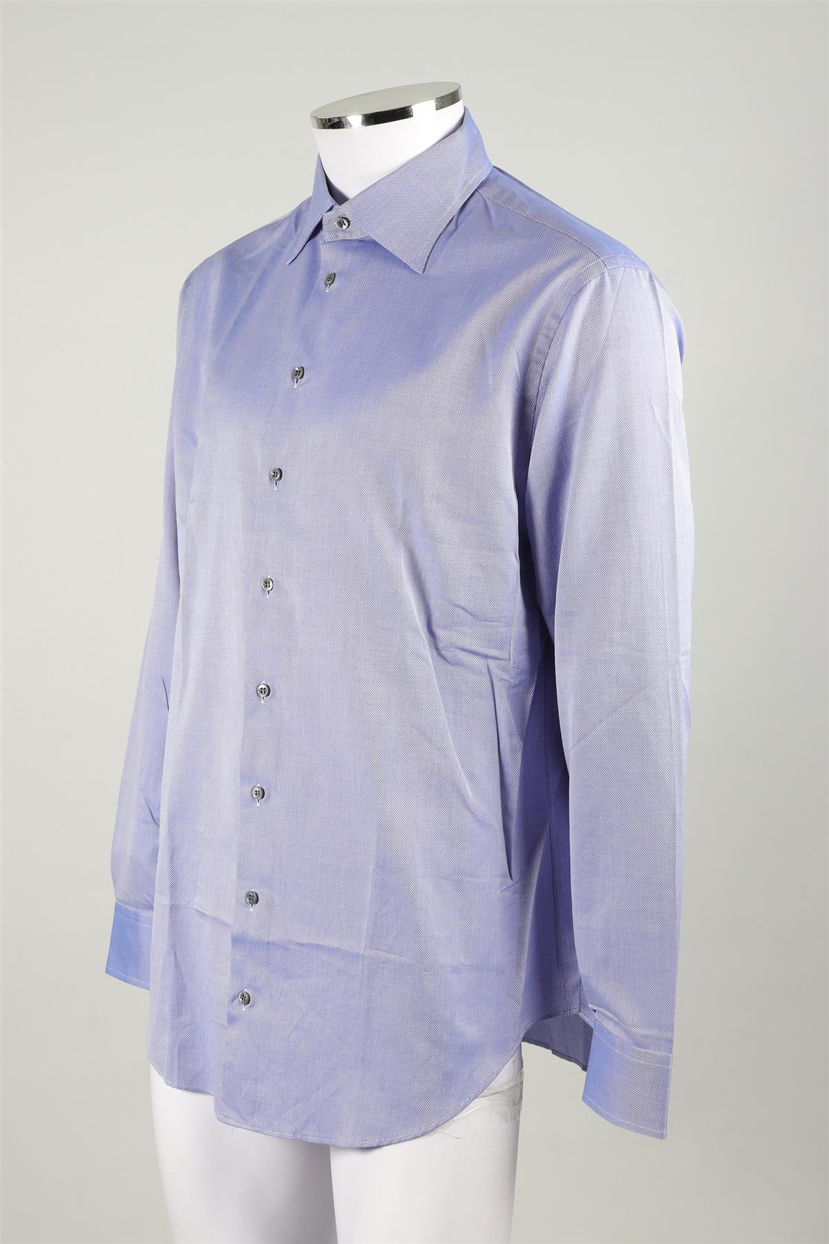 GIORGIO ARMANI BLUE MEN'S COTTON SHIRT UK/US COLLAR 16 UK/US CHEST 40