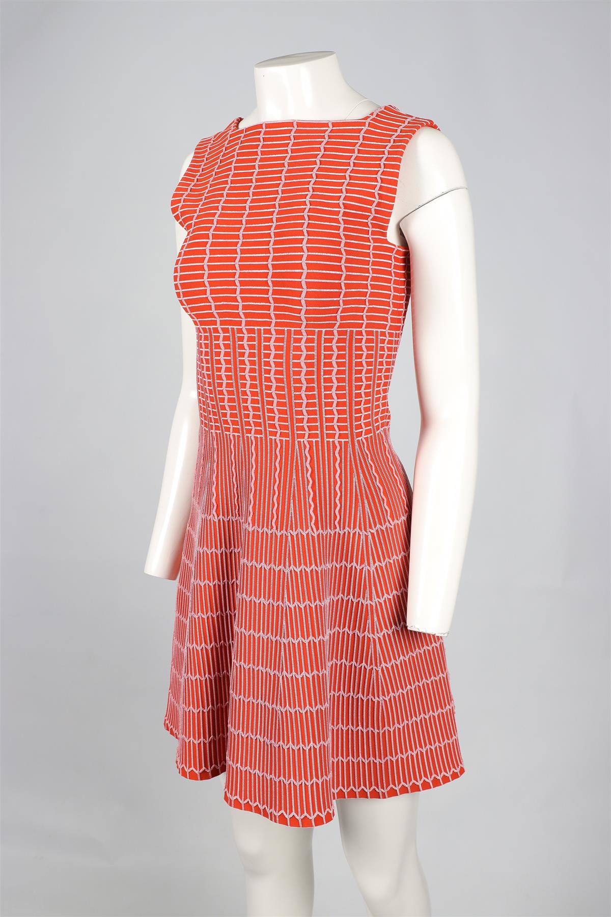 ALAÏA ORANGE KNIT MINI DRESS FR 38 UK 10