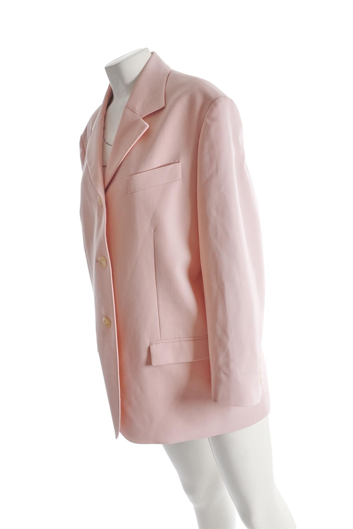 ACNE STUDIOS PINK WOOL BLAZER DK 36 UK 8