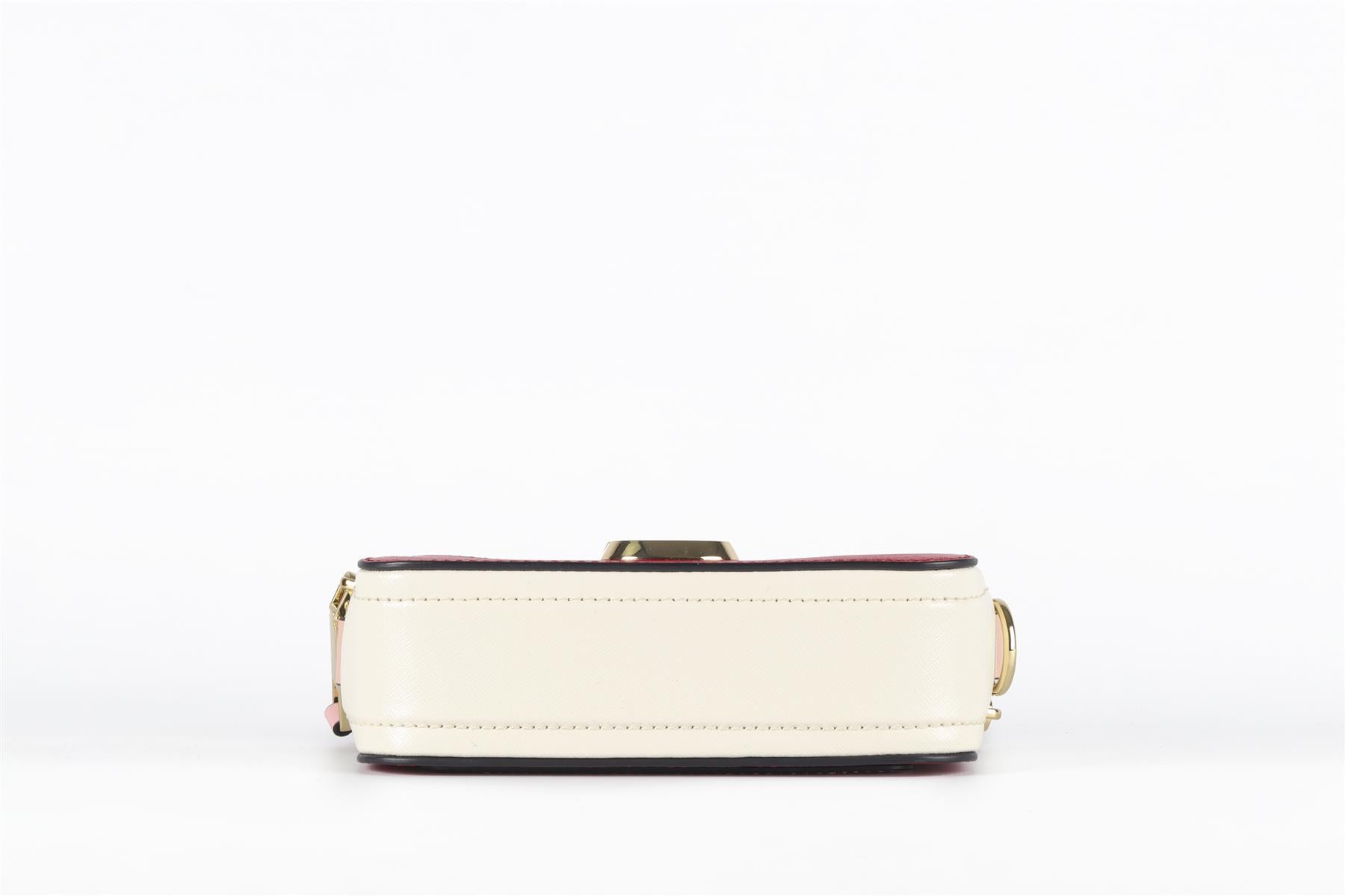 MARC JACOBS RED THE MARC JACOBS SNAPSHOT LEATHER SHOULDER BAG