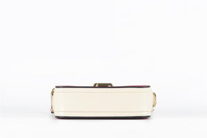 MARC JACOBS RED THE MARC JACOBS SNAPSHOT LEATHER SHOULDER BAG