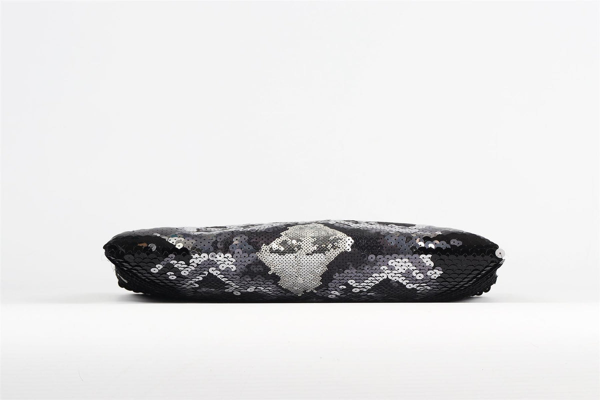 MIU MIU SEQUIN AND SATIN CLUTCH