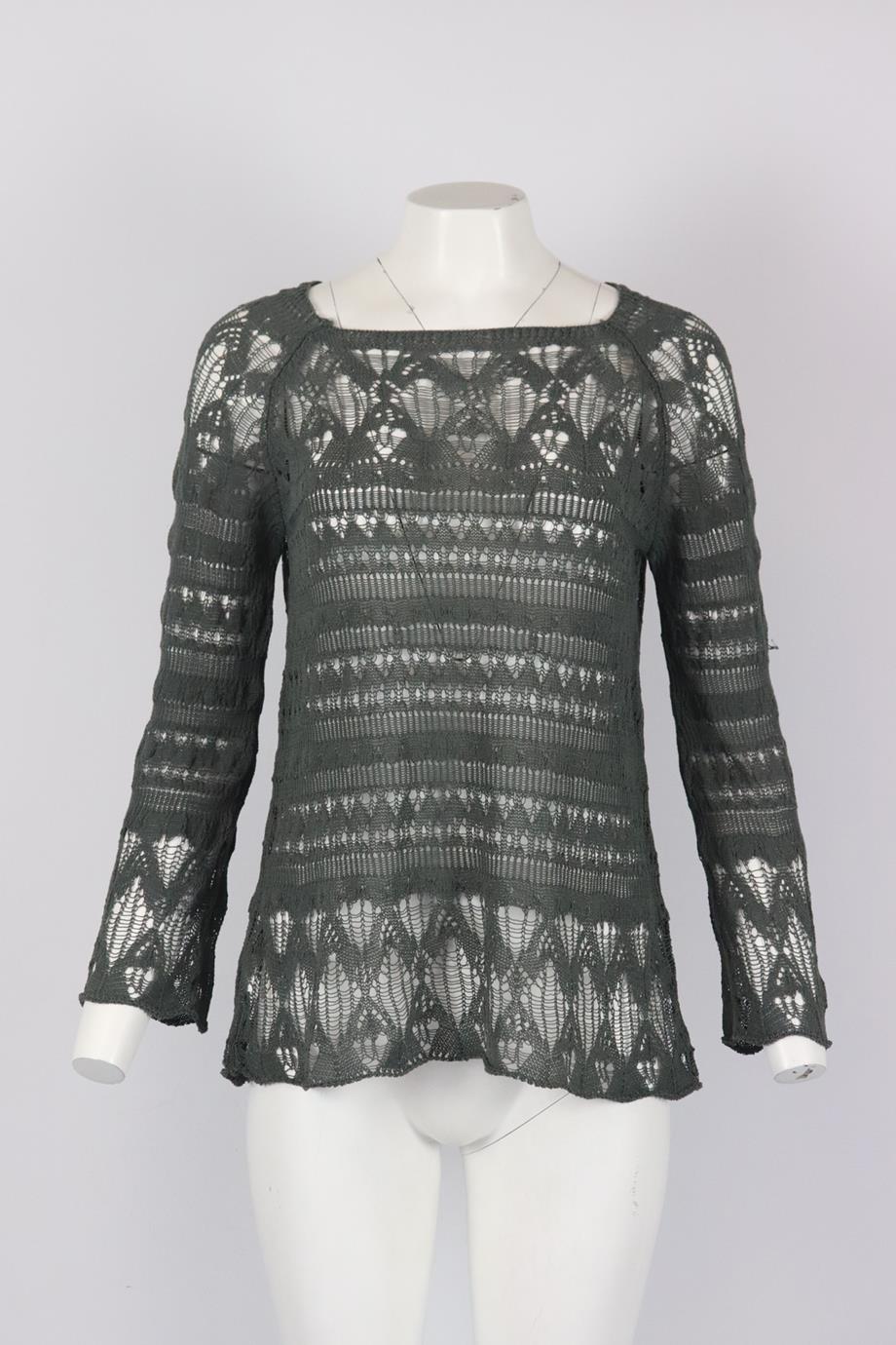 LEBOR GABALA CROCHET KNIT TOP SMALL