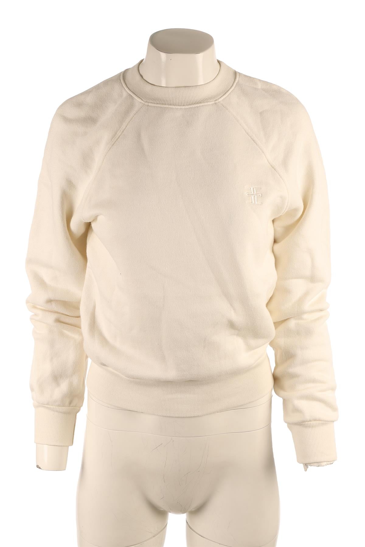 ETERNE CREAM COTTON SWEATSHIRT SMALL