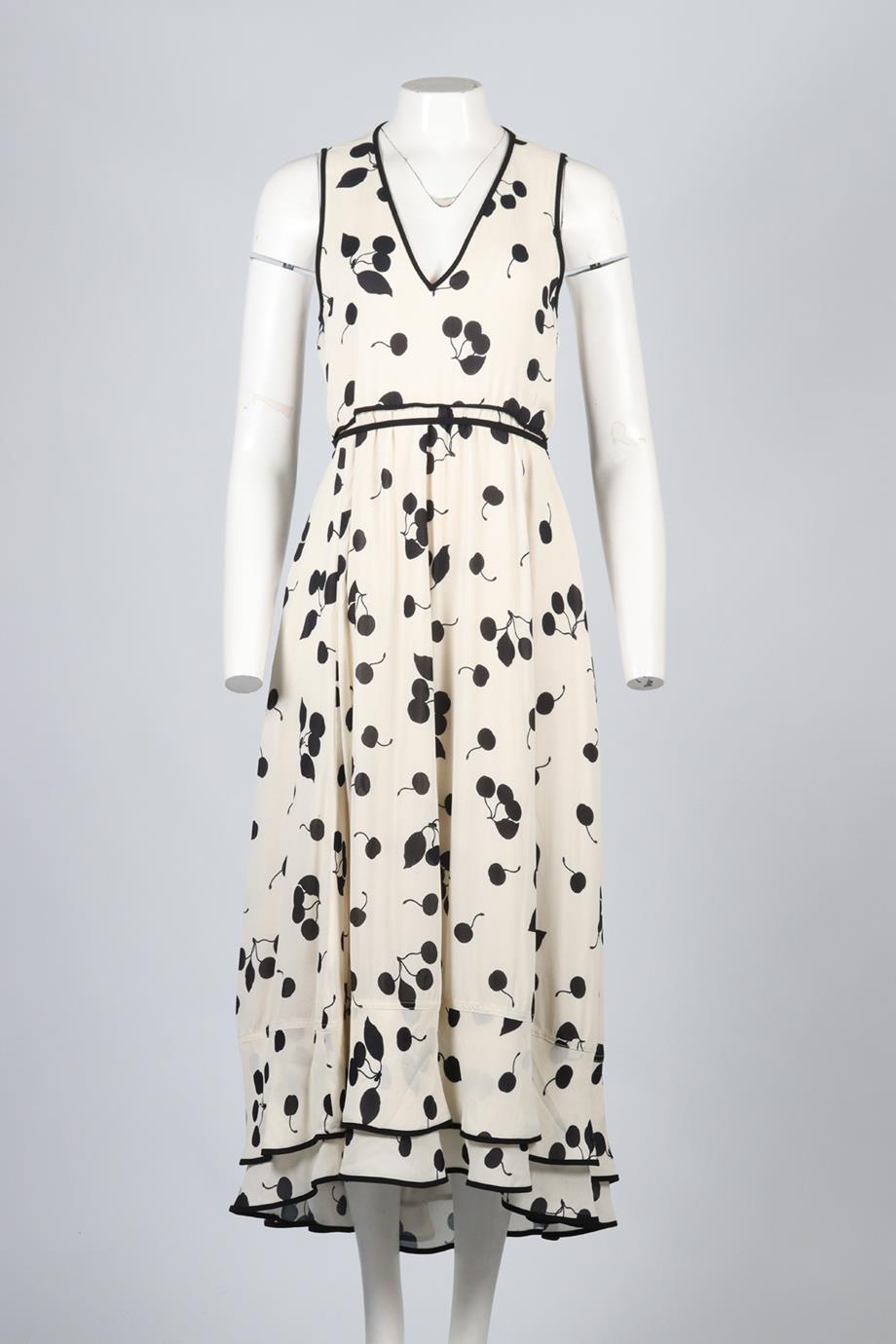3.1 PHILLIP LIM PRINTED CREPE MAXI DRESS US 8 UK 12
