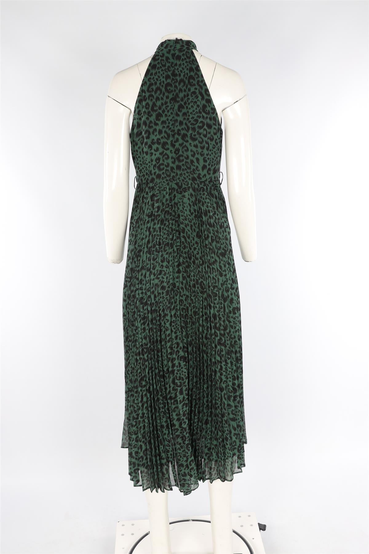 ZIMMERMANN GREEN CHIFFON MAXI DRESS UK 10