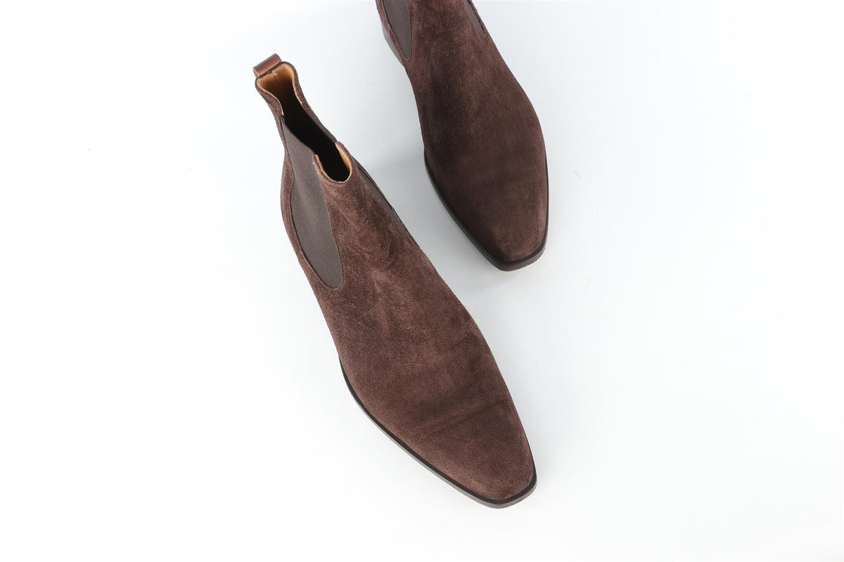 BERLUTI BROWN MEN'S SUEDE ANKLE BOOTS EU 42 UK 8 US 9