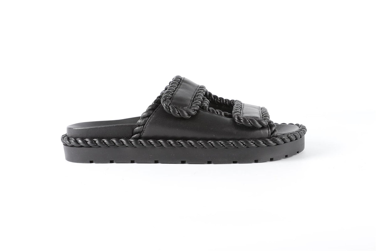 BOTTEGA VENETA BLACK LEATHER SANDALS EU 38 UK 5 US 8