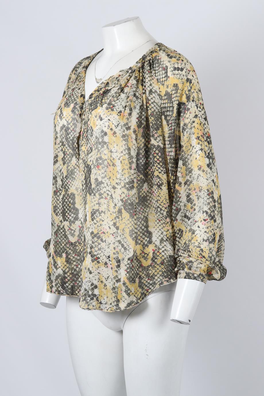 ISABEL MARANT PRINTED SILK TOP FR 36 UK 8