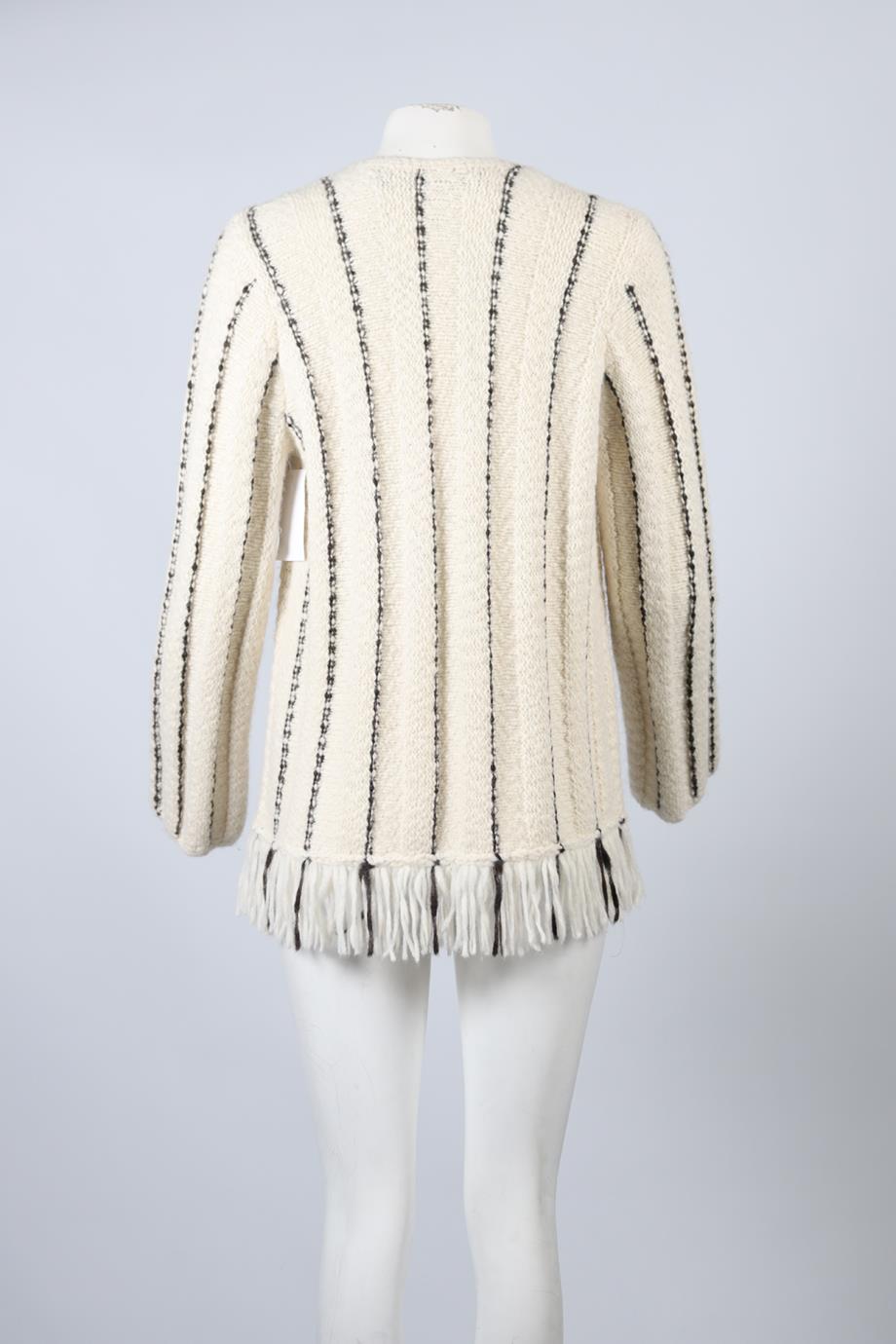 RAQUEL ALLEGRA ALPACA AND WOOL BLEND CARDIGAN MEDIUM