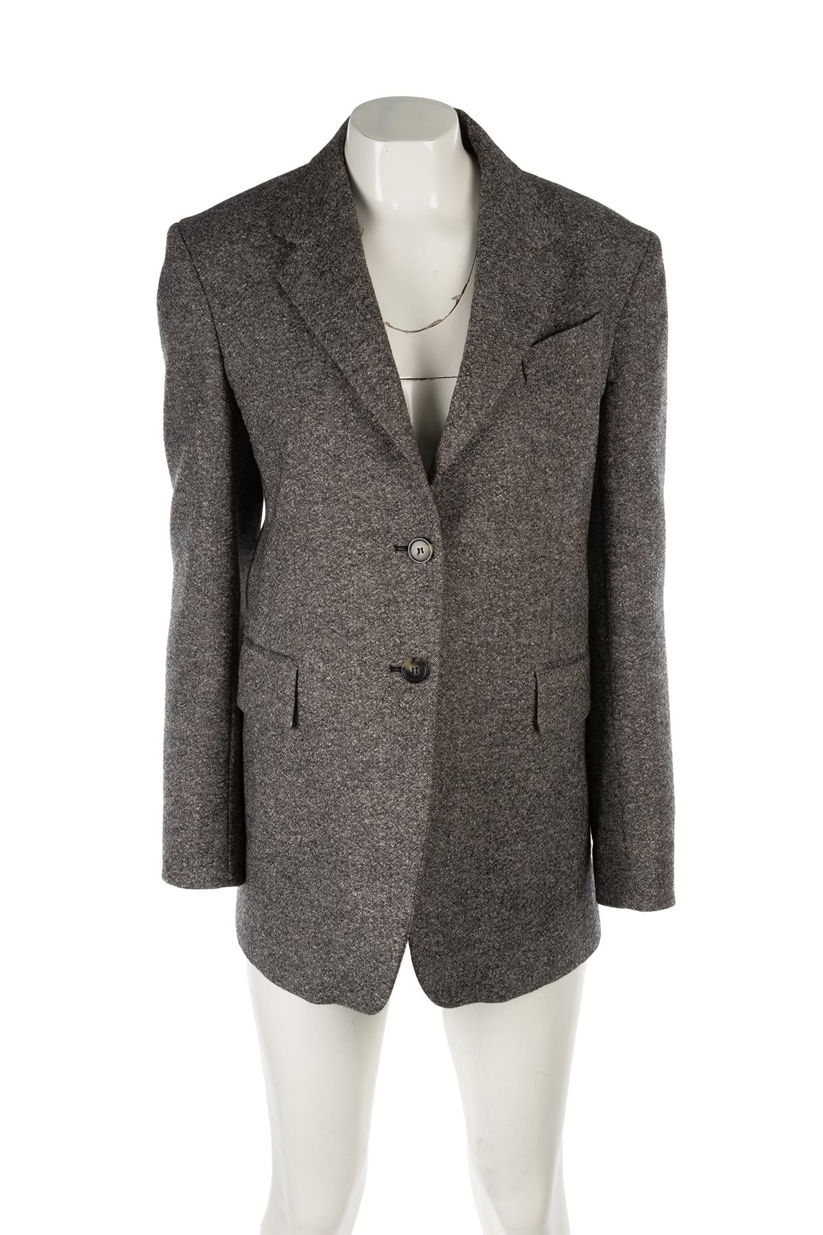 SPORTMAX GREY WOOL BLAZER IT 42 UK 10
