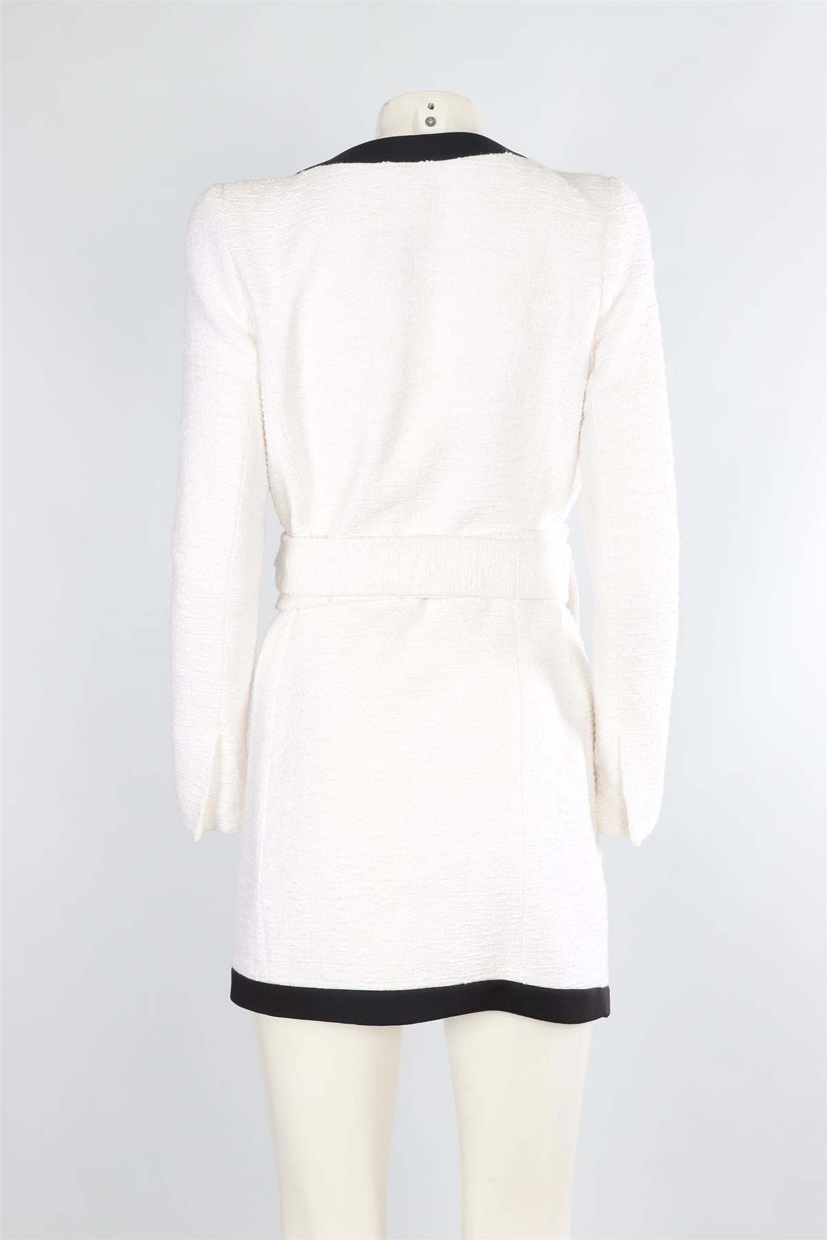 ALEXANDRE VAUTHIER WHITE TWEED MINI DRESS IT 38 UK 6