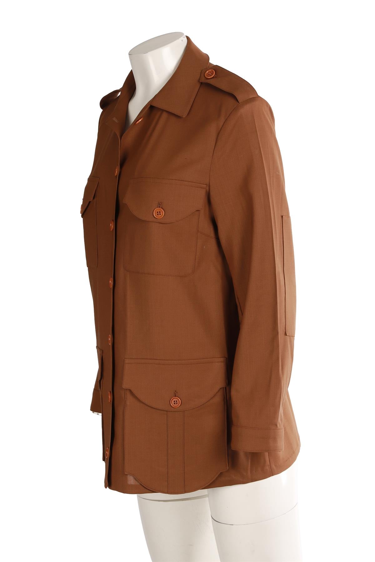 GIULIVA HERITAGE BROWN WOOL JACKET IT 38 UK 6