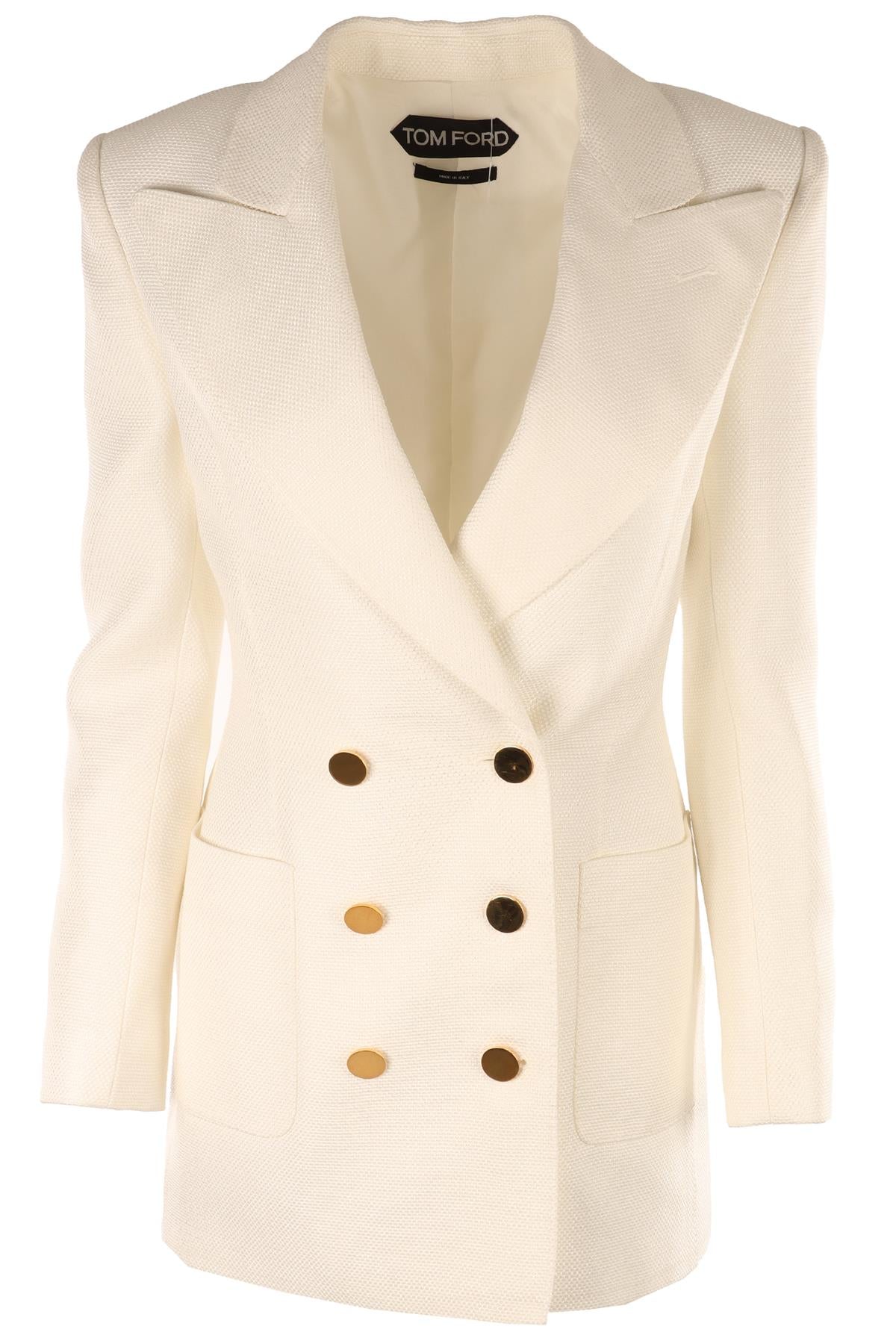 TOM FORD IVORY WOVEN BLAZER IT 38 UK 6
