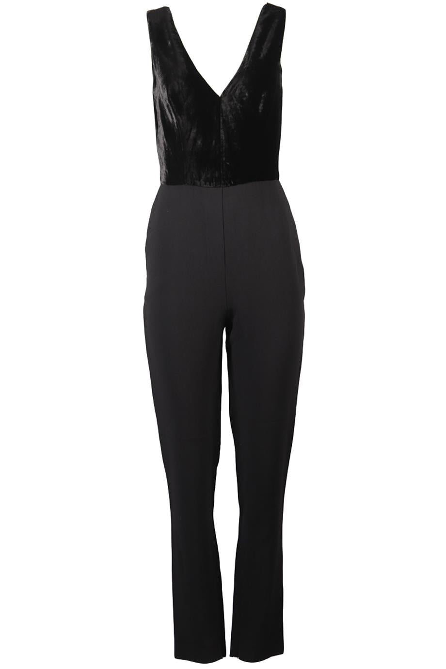 ELIE SAAB VELVET AND SILK BLEND JUMPSUIT FR 38 UK 10