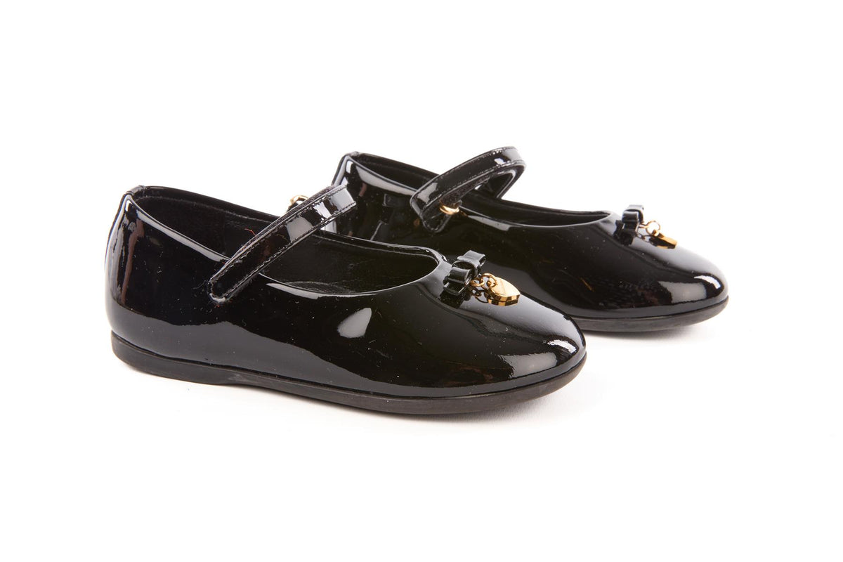DOLCE & GABBANA BLACK KIDS GIRLS BALLET FLATS EU 23 UK 6 US 7