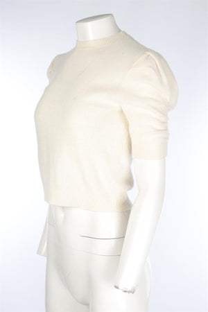 FRAME CREAM CASHMERE SWEATER SMALL