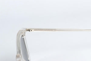 SAINT LAURENT CLEAR SQUARE FRAME ACETATE SUNGLASSES