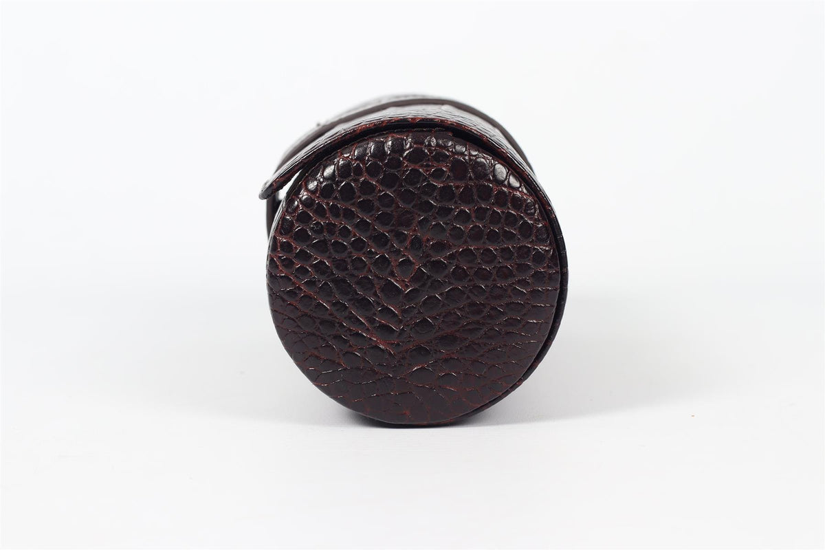 SMYTHSON OF BOND STREET CROC EFFECT LEATHER JEWELLERY CASE
