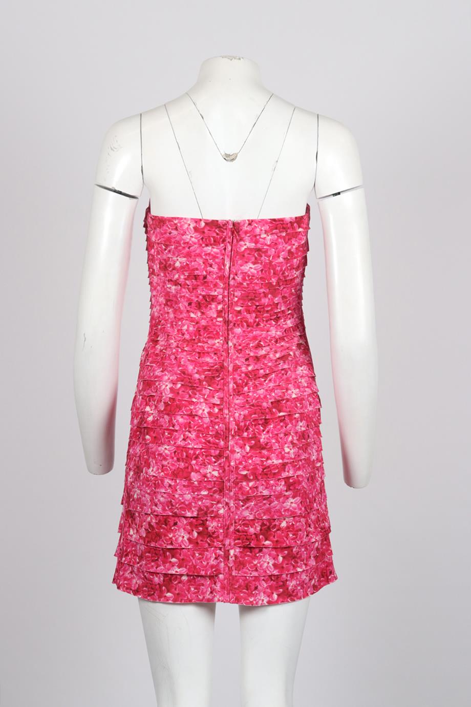 MICHAEL KORS FLORAL PRINT SILK MINI DRESS US 4 UK 8