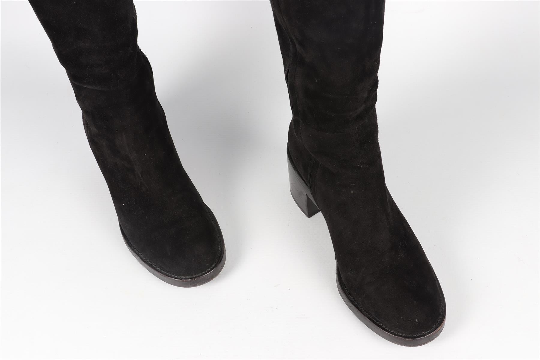 GIANVITO ROSSI BLACK SUEDE KNEE HIGH BOOTS EU 39 UK 6 US 9