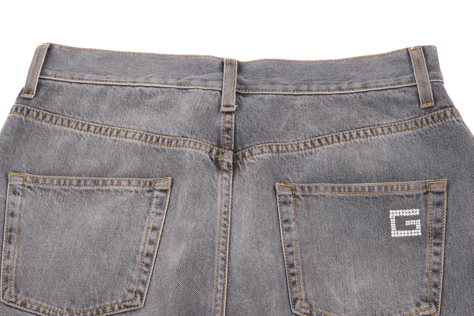 GUCCI GREY HIGH RISE STRAIGHT LEG JEANS W28