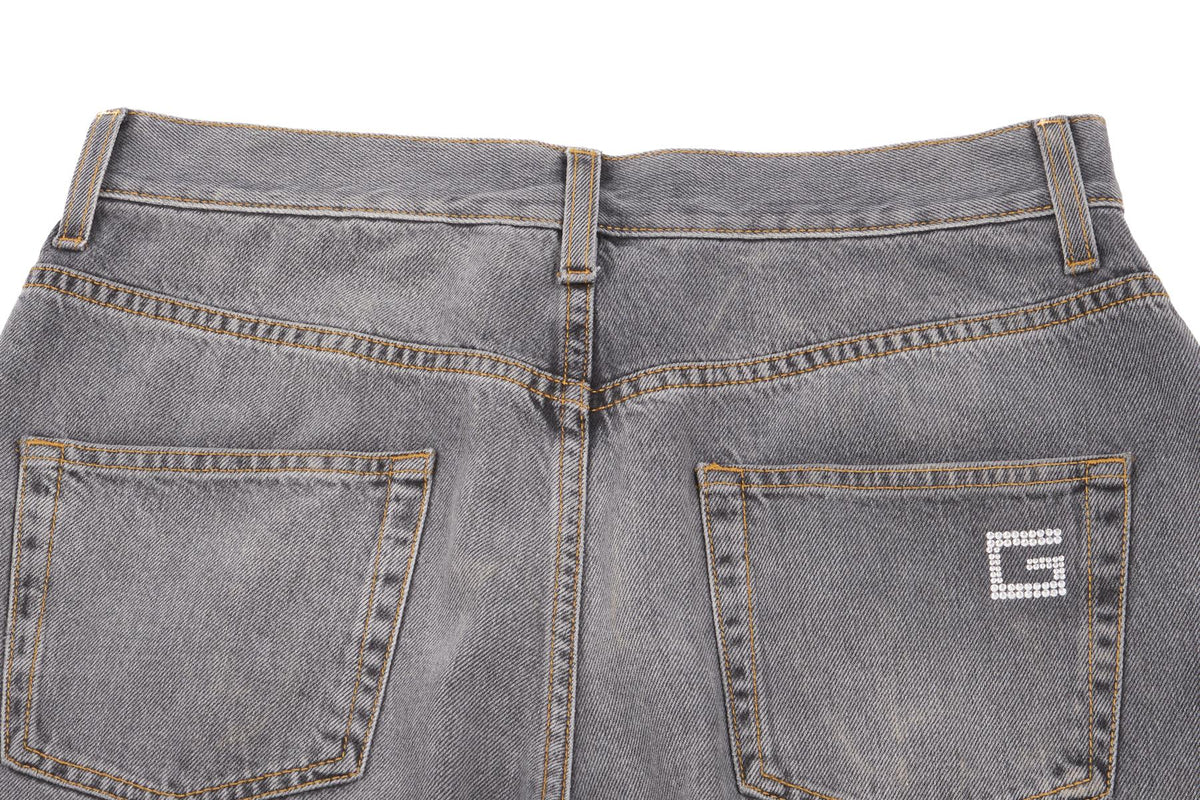 GUCCI GREY HIGH RISE STRAIGHT LEG JEANS W28