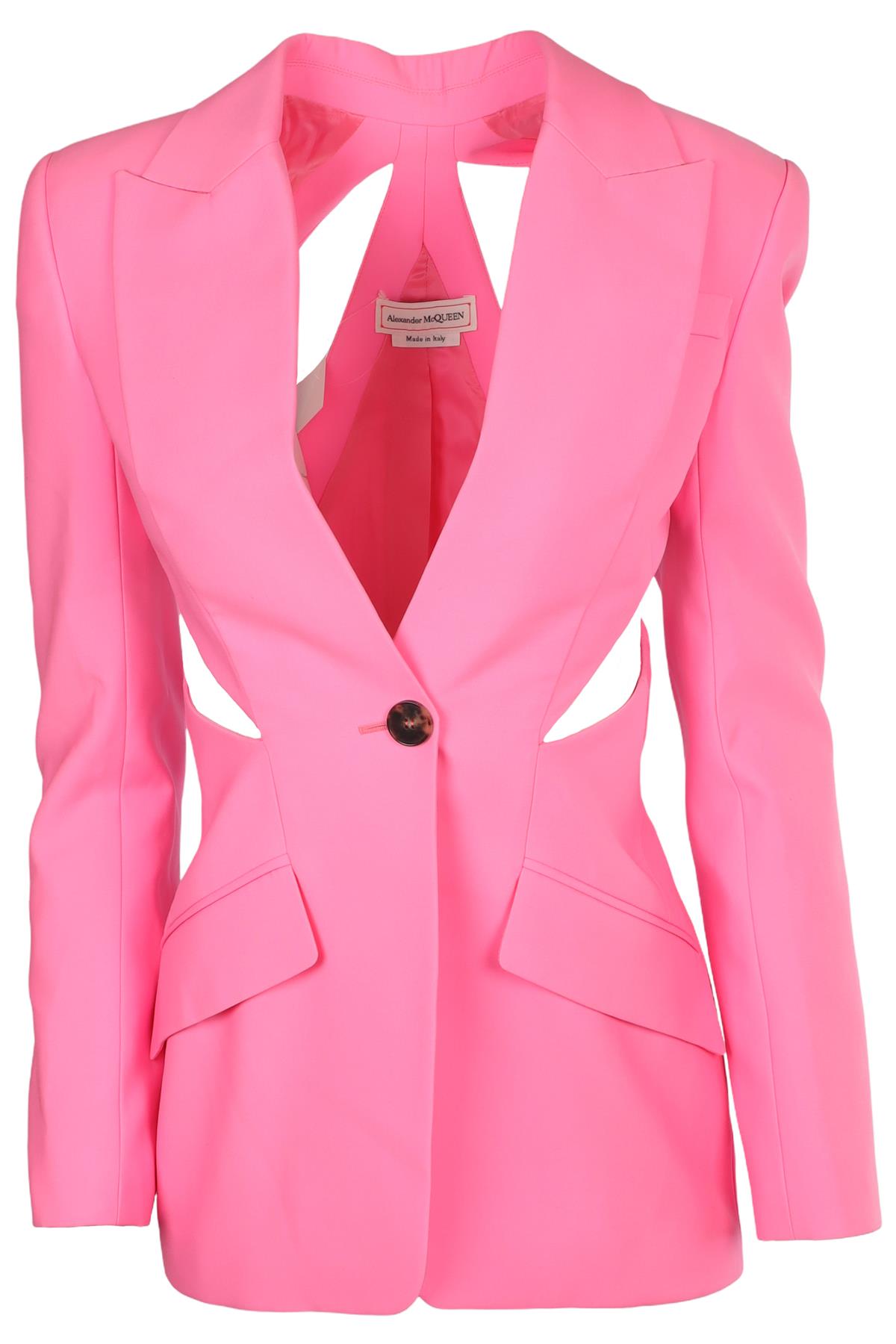 ALEXANDER MCQUEEN PINK WOOL BLAZER IT 40 UK 8