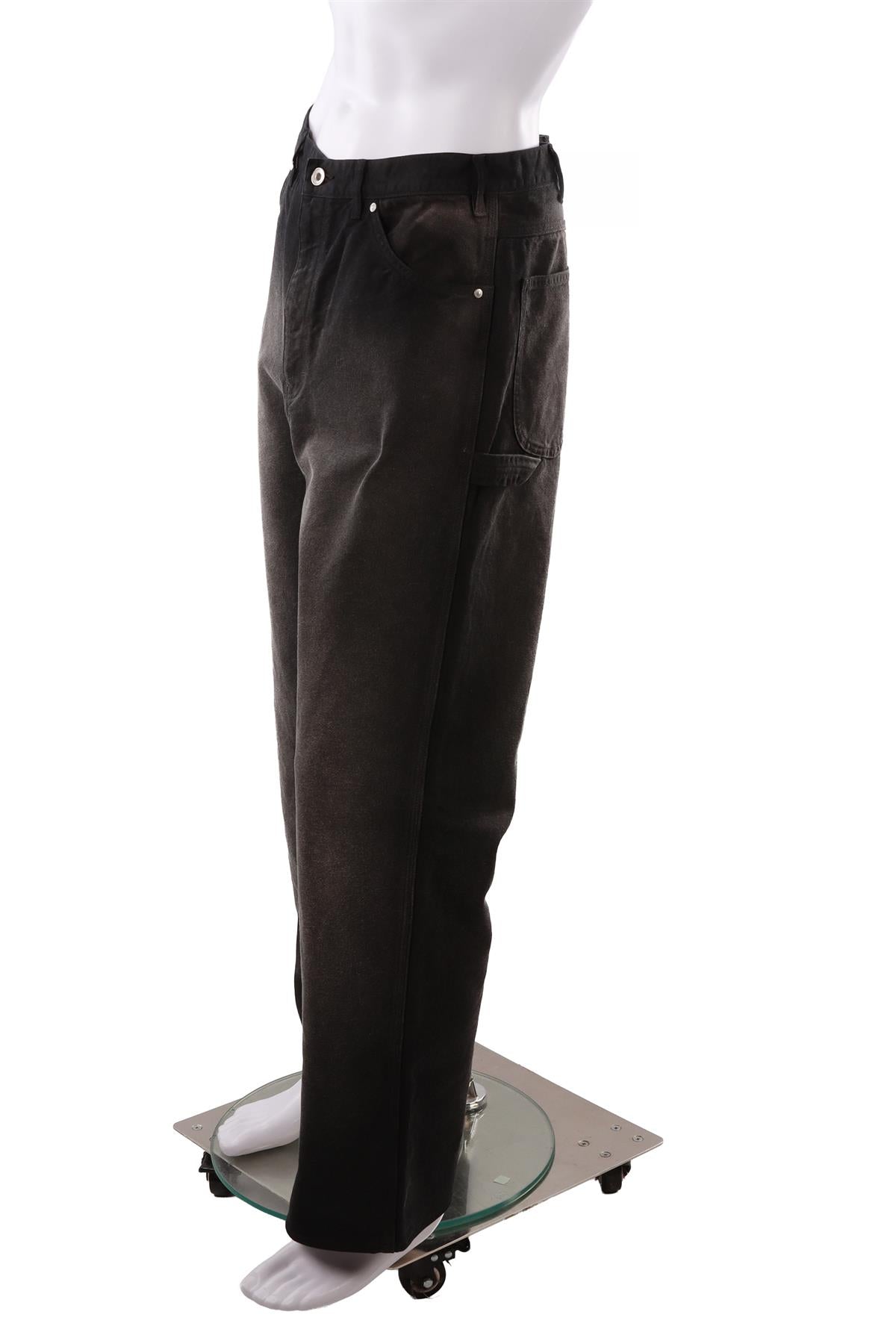 GREY MEN'S COTTON STRAIGHT LEG PANTS