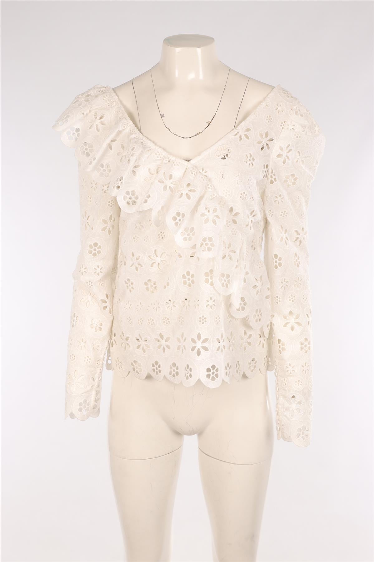 SELF-PORTRAIT WHITE LACE TOP UK 10
