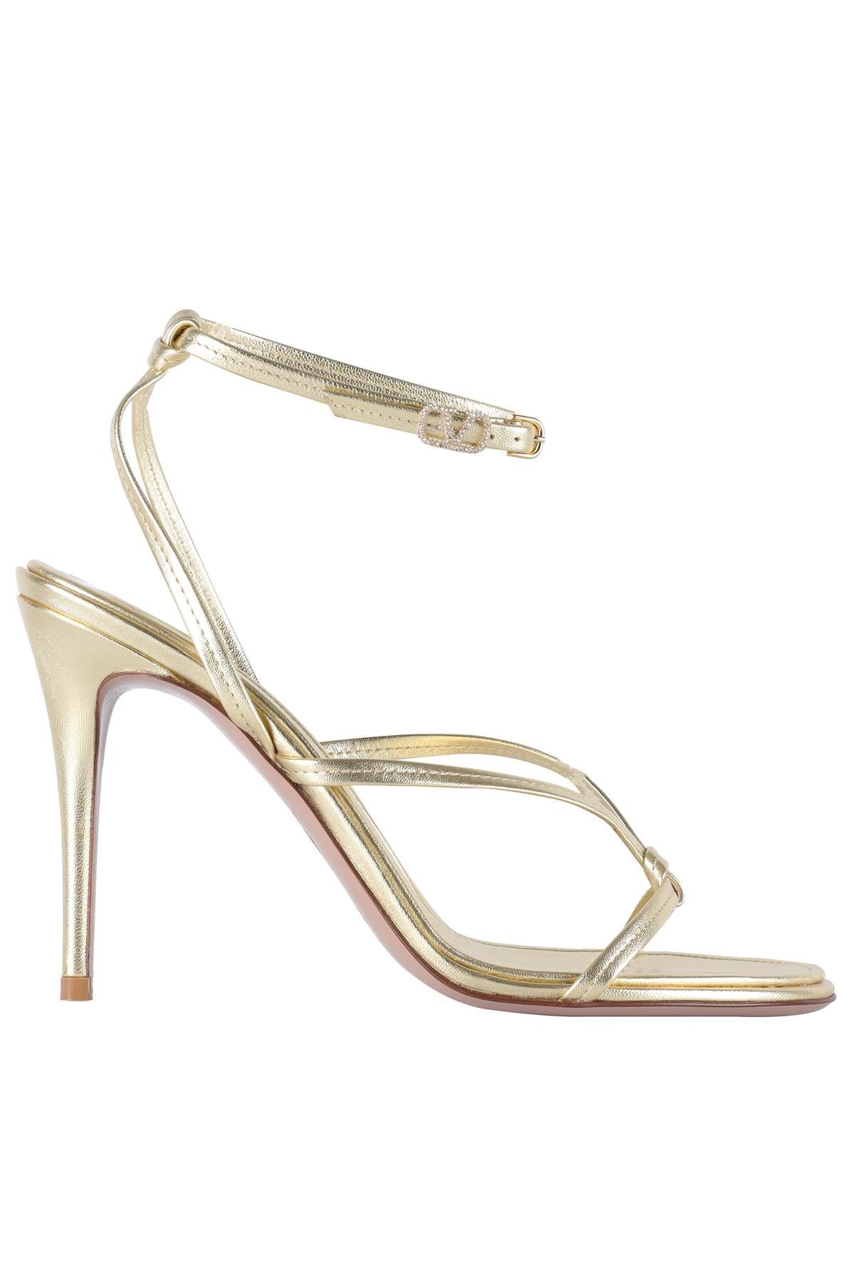 VALENTINO GARAVANI GOLD LEATHER SANDALS EU 38 UK 5 US 8