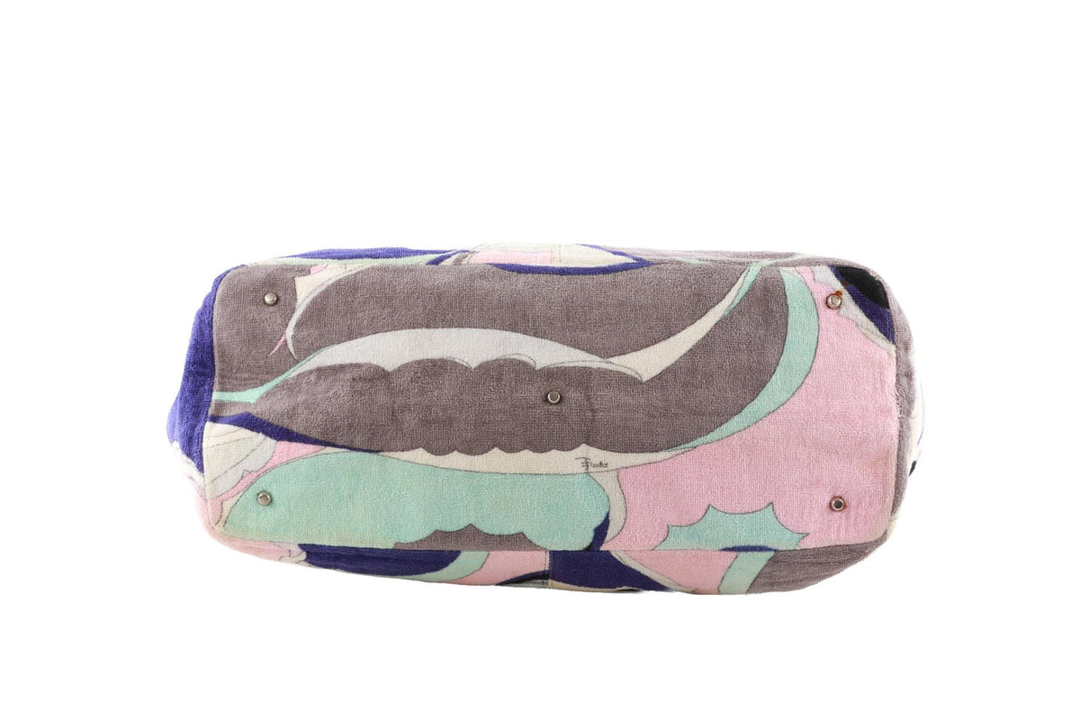EMILIO PUCCI MULTI TERRY CLOTH TOTE BAG