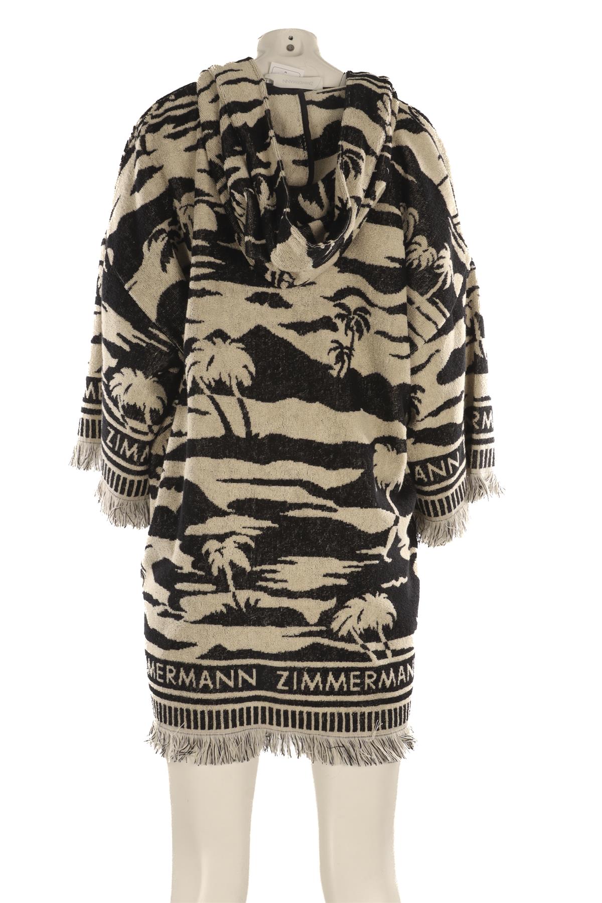 ZIMMERMANN BLACK COTTON MINI DRESS
