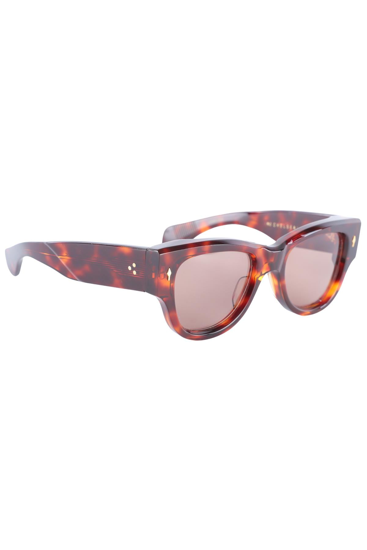 JACQUE MARIE MAGE BROWN SQUARE FRAME ACETATE SUNGLASSES