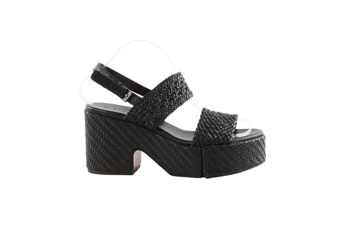 ROBERT CLERGERIE BLACK LEATHER PLATFORM SANDALS EU 40 UK 7 US 10