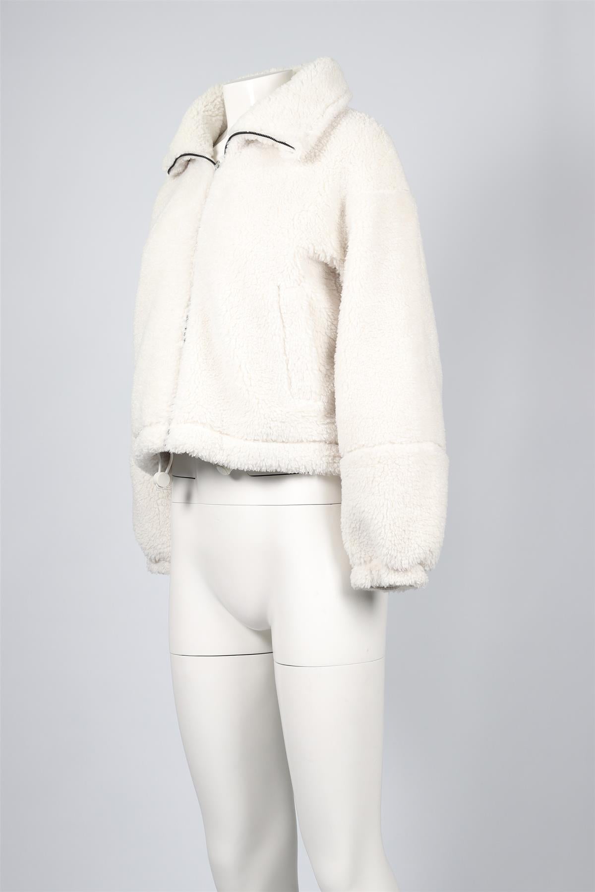 LULULEMON WHITE FAUX SHEARLING JACKET US 4 UK 8