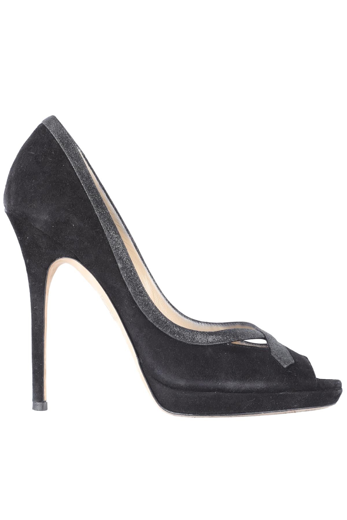 JIMMY CHOO BLACK SUEDE PUMPS EU 39 UK 6 US 9