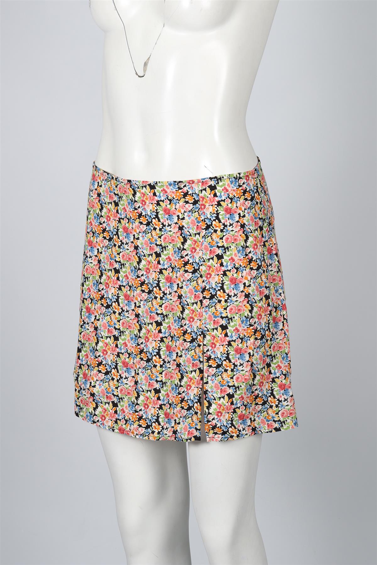 REFORMATION FLORAL PRINT CREPE MINI SKIRT US 8 UK 12