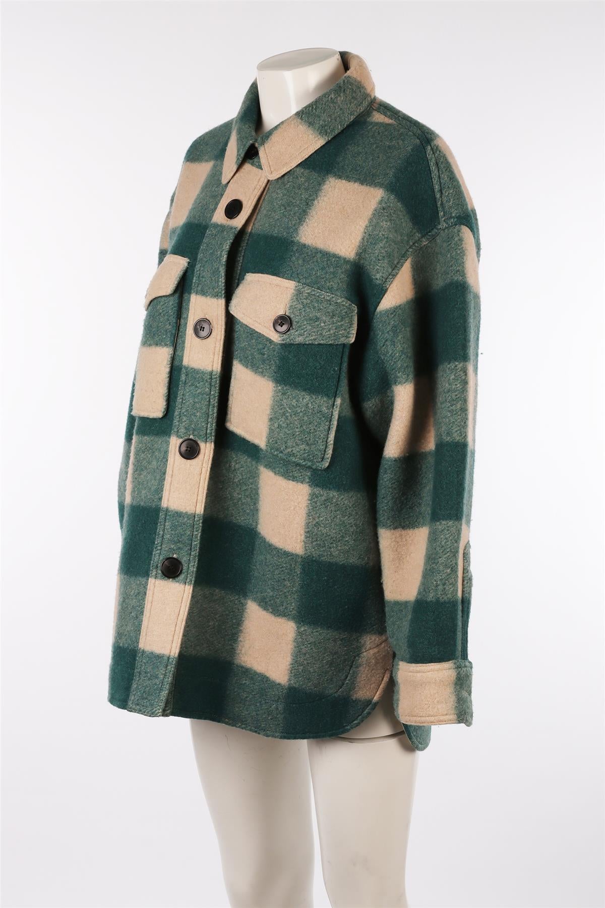 ISABEL MARANT ETOILE GREEN WOOL JACKET FR 38 UK 10