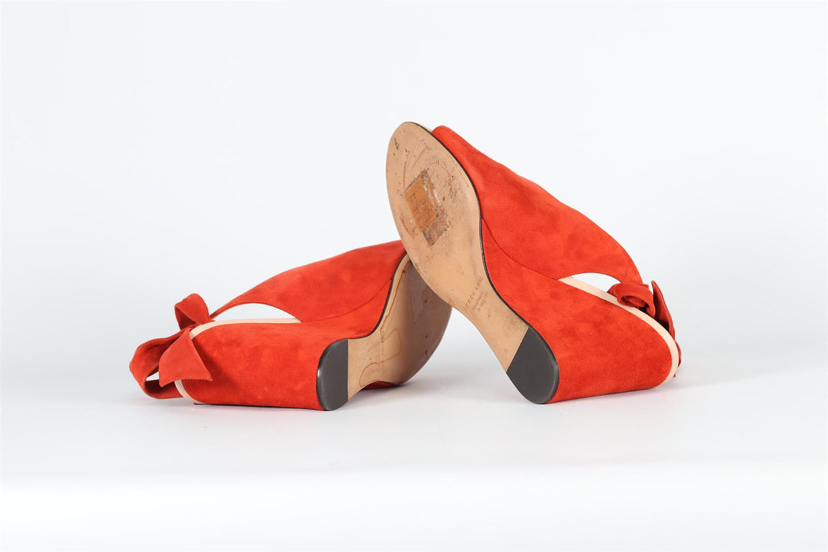 DEREK LAM SUEDE WEDGES SANDALS EU 40 UK 7 US 10