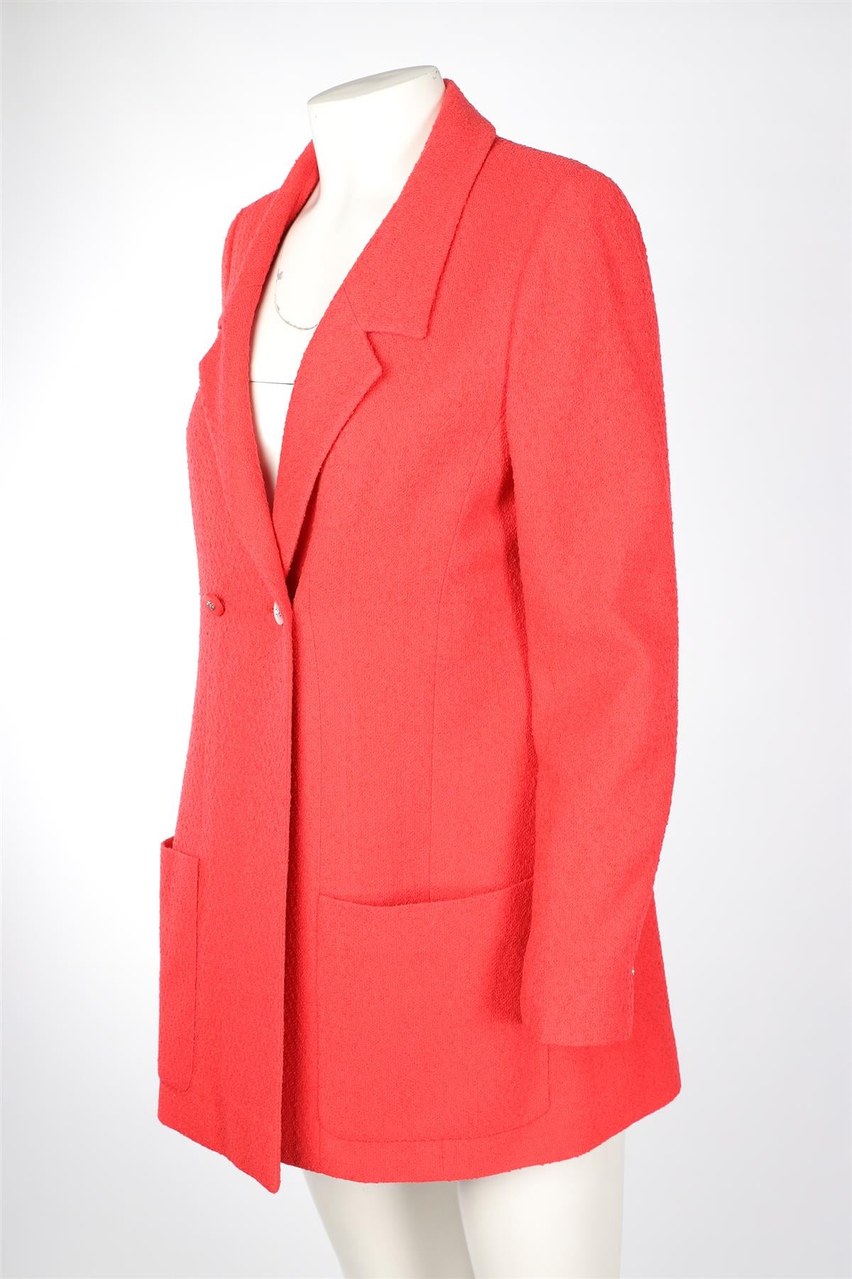 CHANEL PINK 1996 COTTON BLAZER SMALL