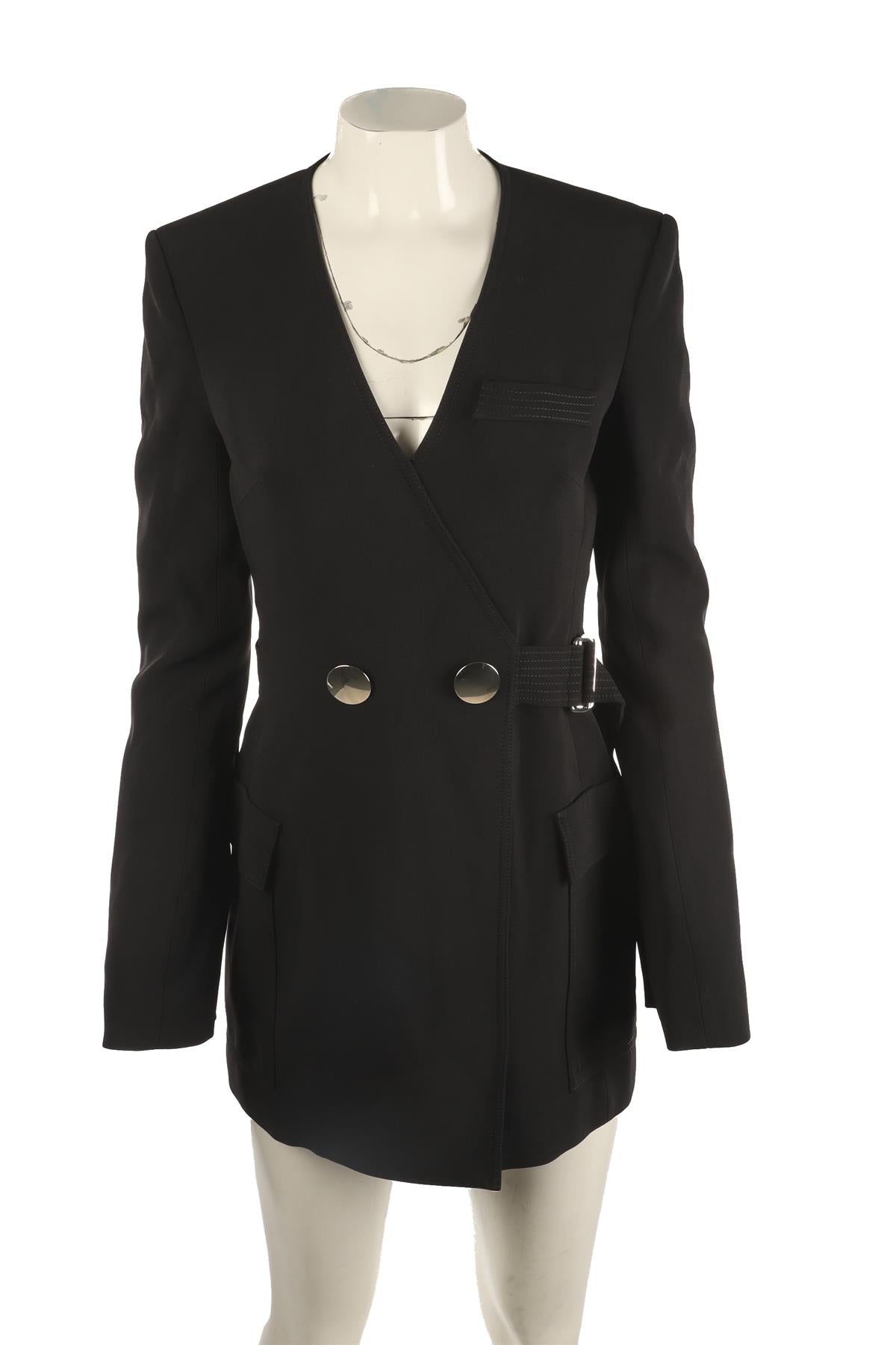 DAVID KOMA BLACK CREPE MINI DRESS UK 10